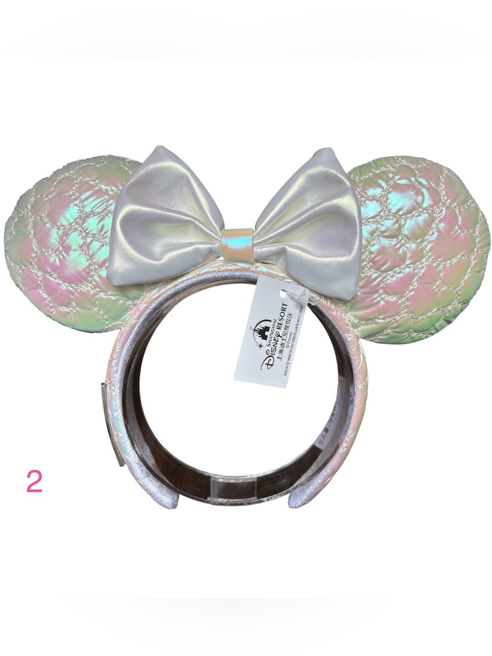 Disney Parks Mickey Mouse Icon Quilted Iridescent Loungefly Ear Headband NWT 2